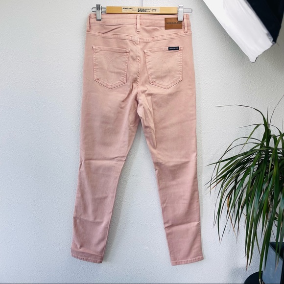 Calvin Klein pink Jeans high rise summer stylish boho cute gentle street wear - Picture 7 of 8